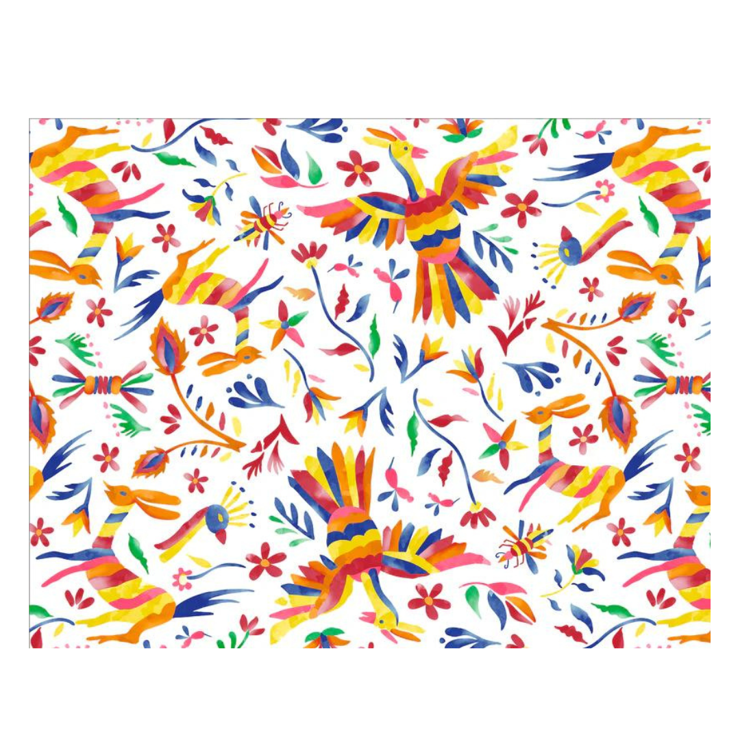 MREC-PAJMEX: Mantel Individual rectangular PVC Pájaro color