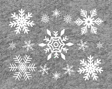 MRECTN-COPGRIS Individual de tela navidad copos grises (Set de 4)