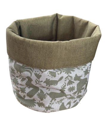 Canasta redonda mexicano olivo (reversible)