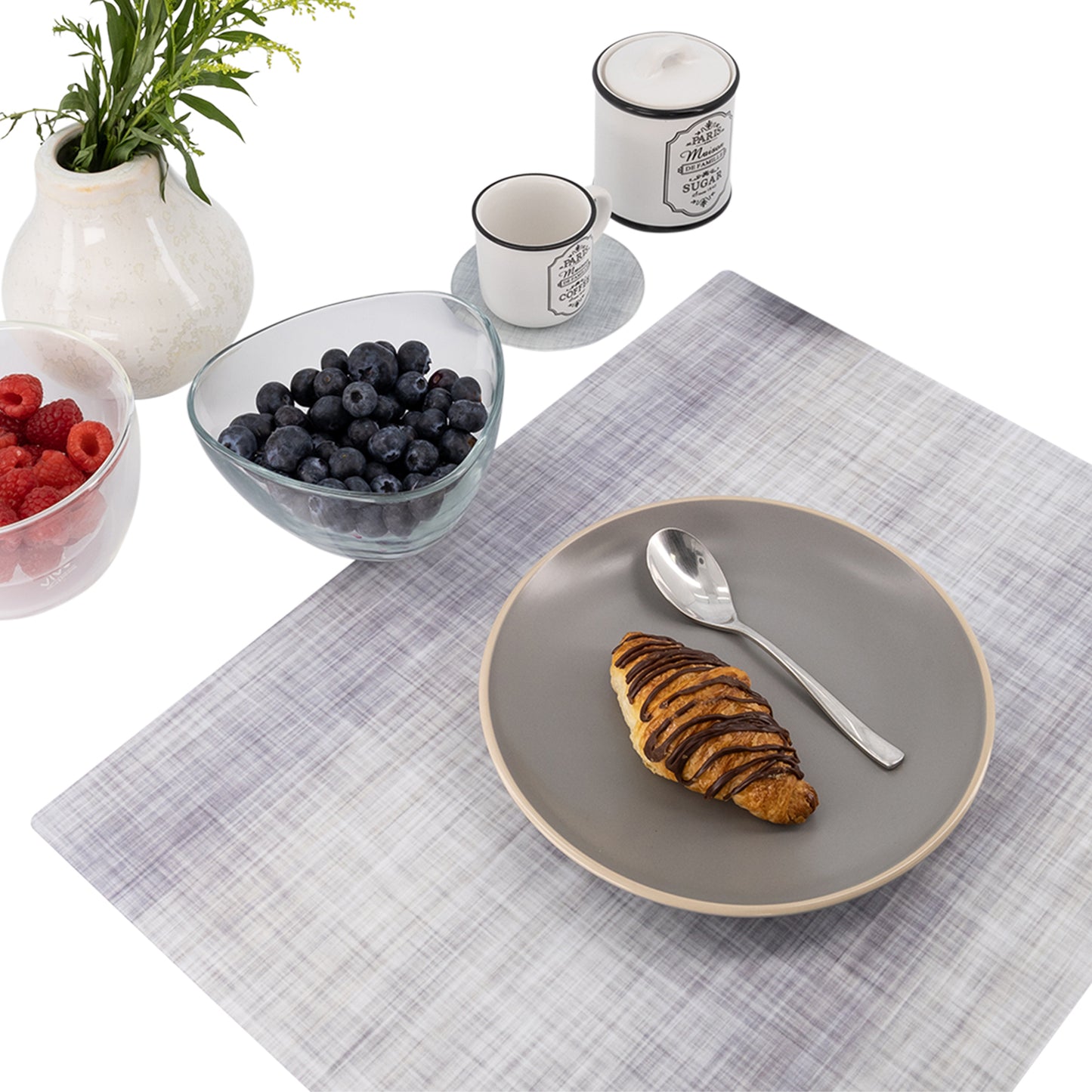 MREC-DEGRA: Mantel individual rectangular PVC Degradado gris