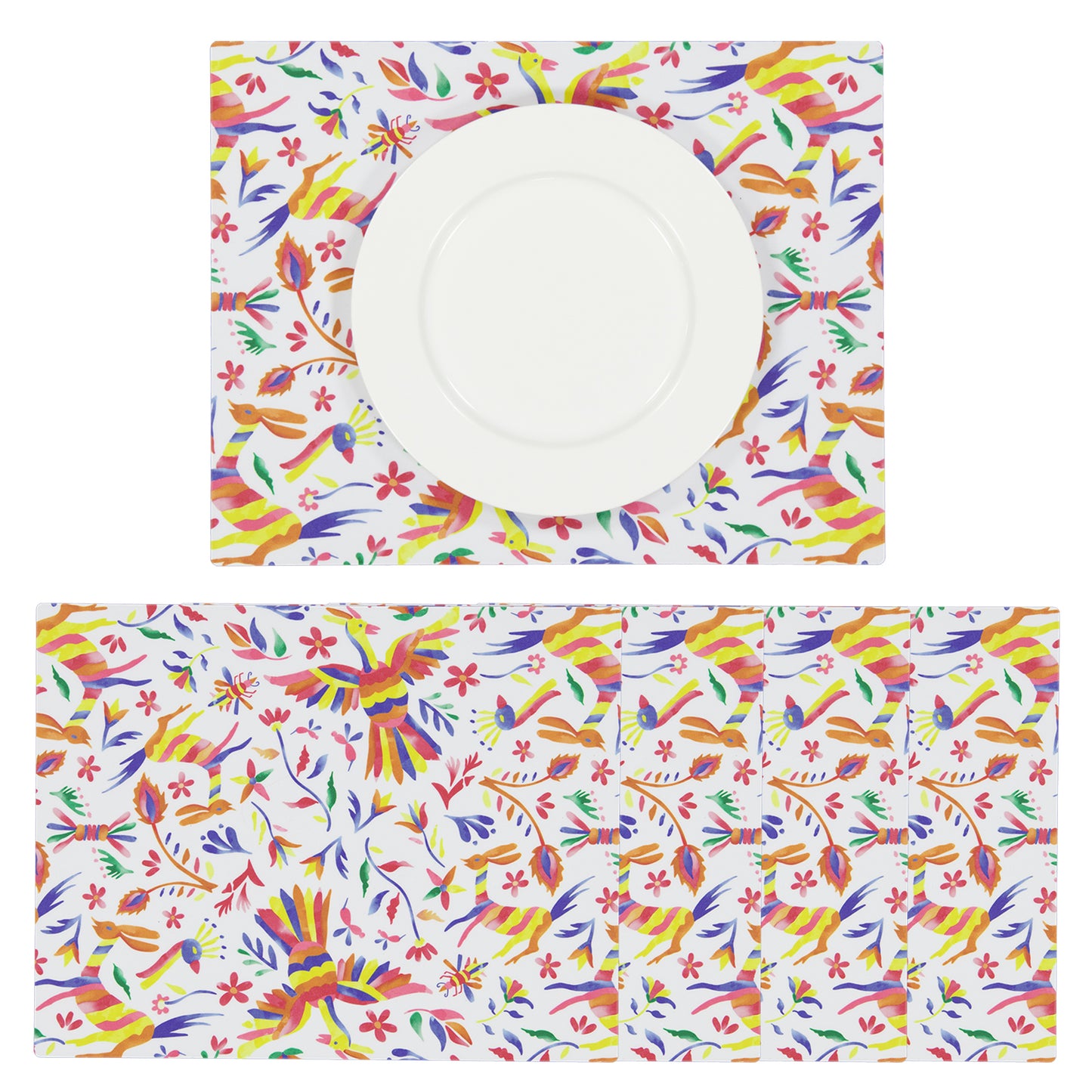MREC-PAJMEX: Mantel Individual rectangular PVC Pájaro color