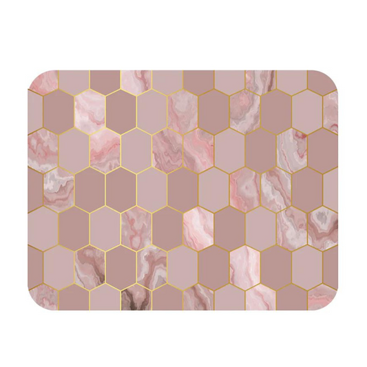 MREC-GEOROSA: Mantel individual rectangular PVC Geométrico rosa