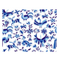 MREC-MEXA: Mantel individual rectangular PVC mexicano azul
