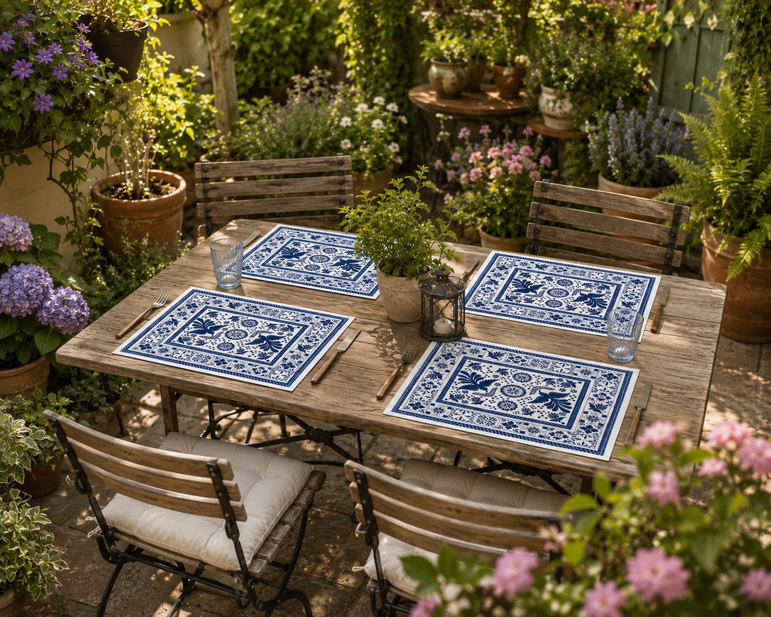 MRECT-CERAMICA: Mantel individual tela CERAMICA (set de 4)