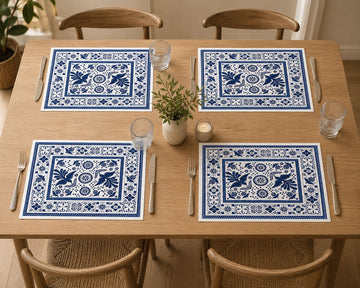 MRECT-CERAMICA: Mantel individual tela CERAMICA (set de 4)
