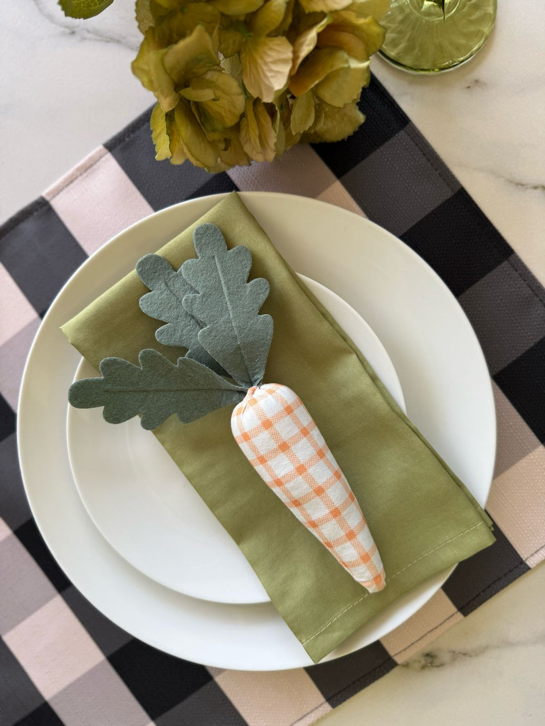 set de 6 servilletas olivo  6S-OLI