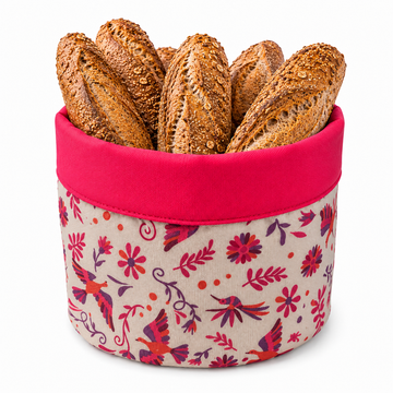 CARM-MEXR Canasta redonda mexicano rosa (reversible)