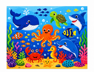 4IRECV-MAR TEJIDO DE VINIL RECTANGULAR INFANTIL Mar