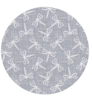 IRV-LIBGRIS TEJIDO DE VINIL REDONDO Libélula gris