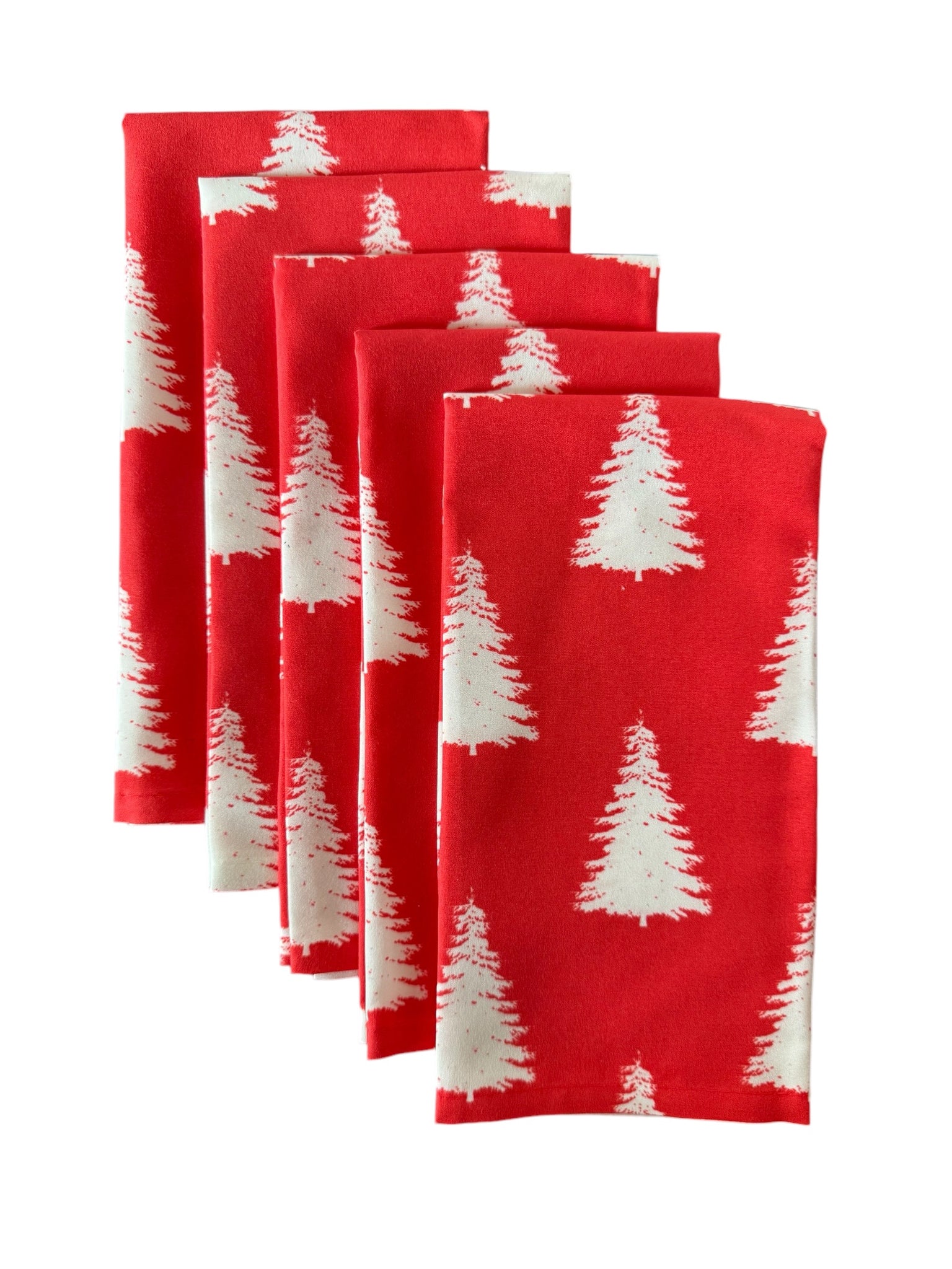 set de 6 servilletas navidad pinos rojos 6SN-PINOROJO