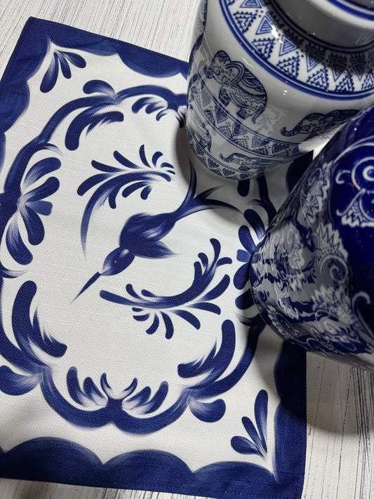 MRECT-TAL Mantel individual tela Talavera ( set de 4)