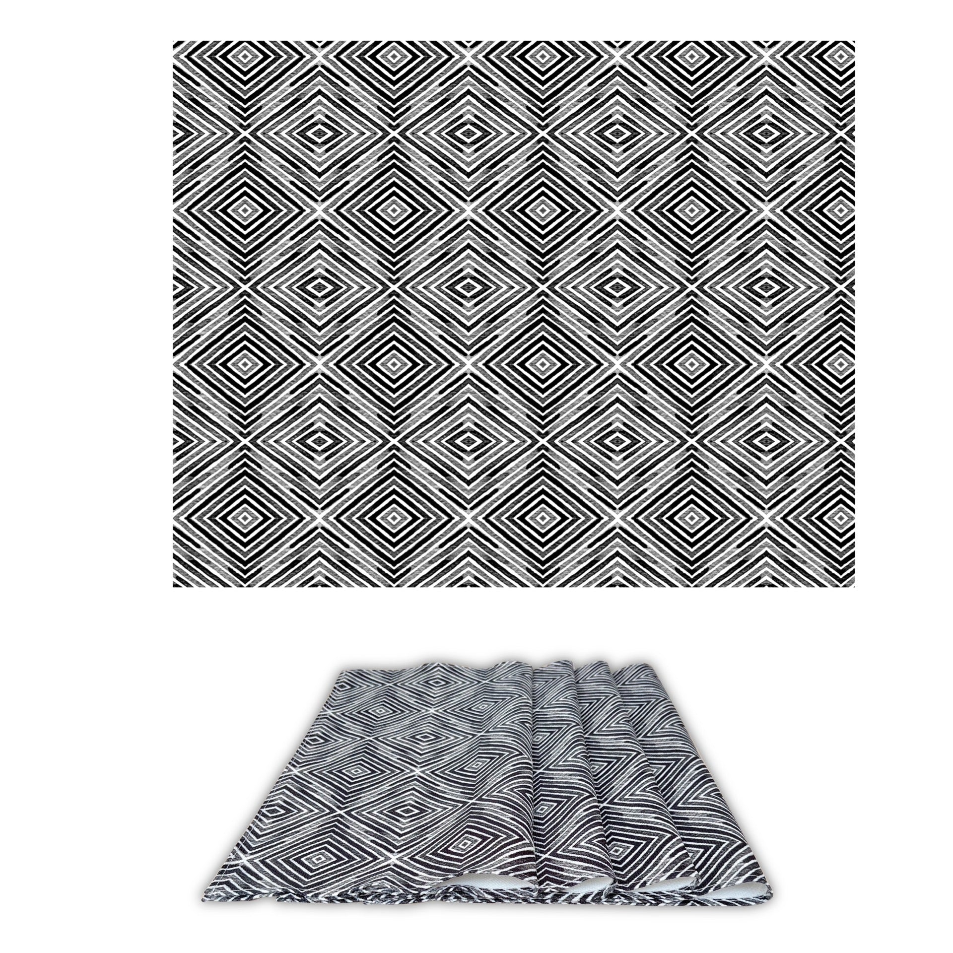 MRECT-ROMBOS: Mantel individual tela Rombos (set de 4)
