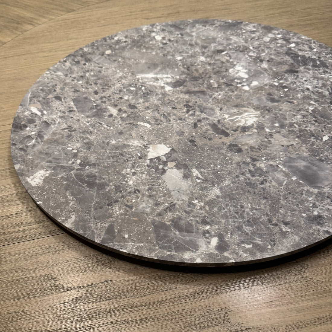 LS-PIEDRAGRIS  Lazy Susan madera color piedra gris