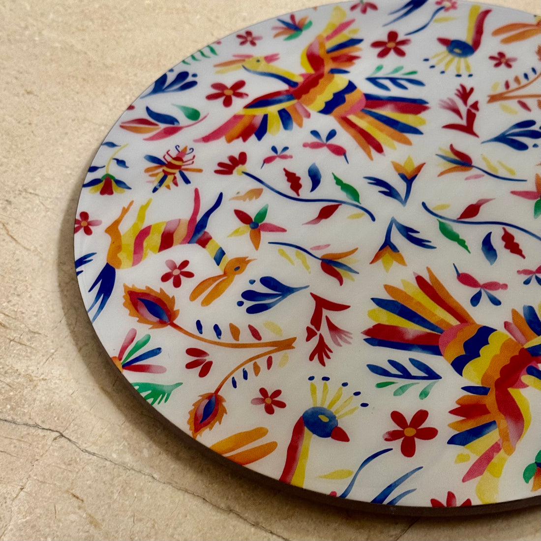 LS-PAJMEX Lazy Susan madera color pájaro mexicano