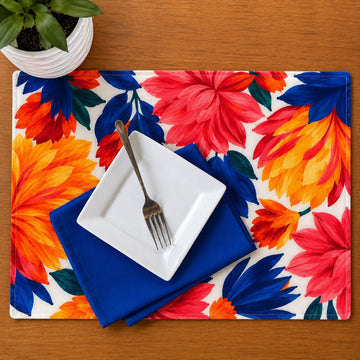 MRECT-FLORALIA: Mantel individual tela FLORALIA COLOR (set de 4)