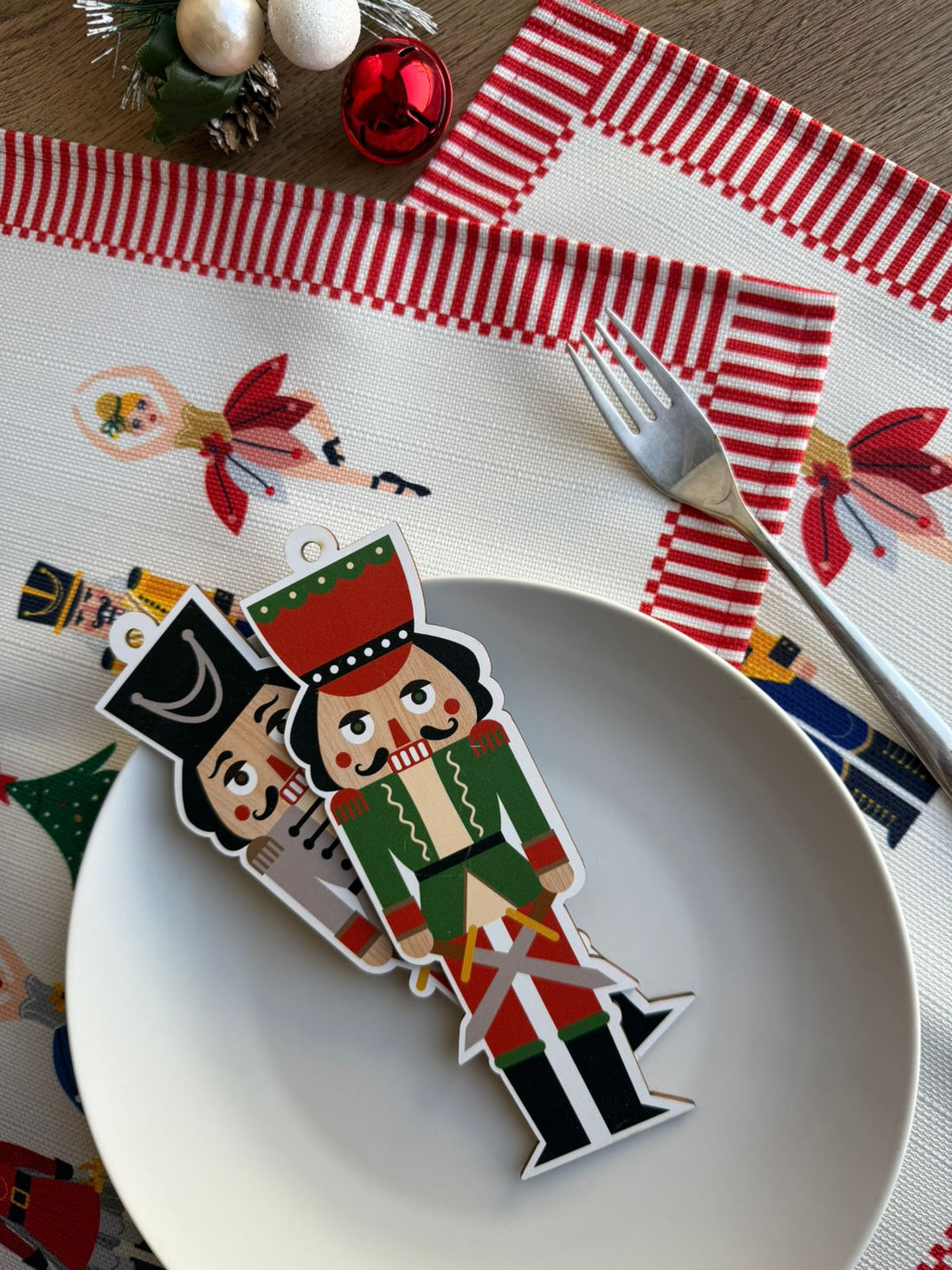 MRECT-FIESTANAV Individual de tela fiesta navidad (Sets de 4)