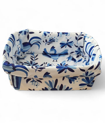 Canasta rectangular mexicano azul