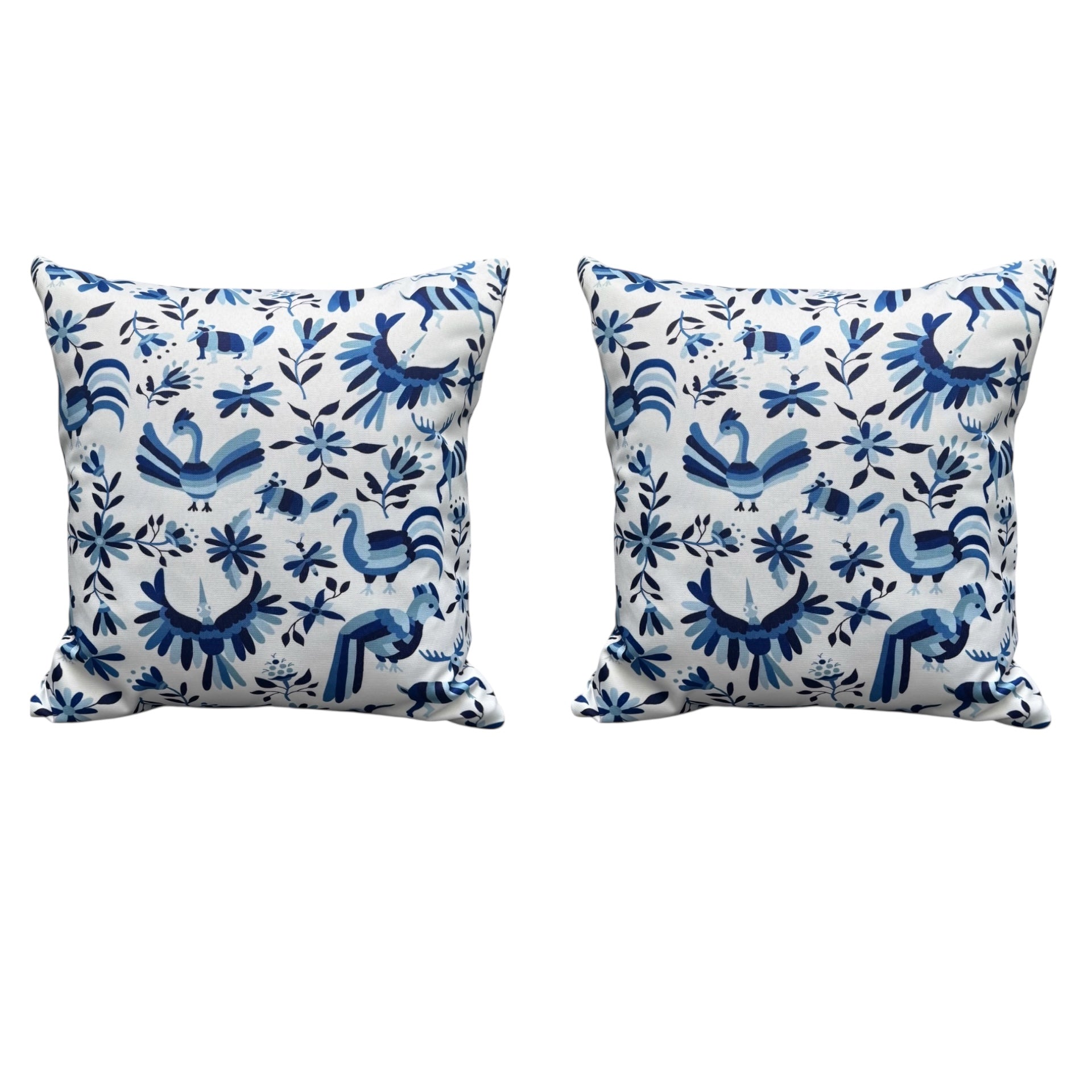 2FUNEXT-MEXA set de 2 fundas de cojín  para exterior diseño mexicano azul