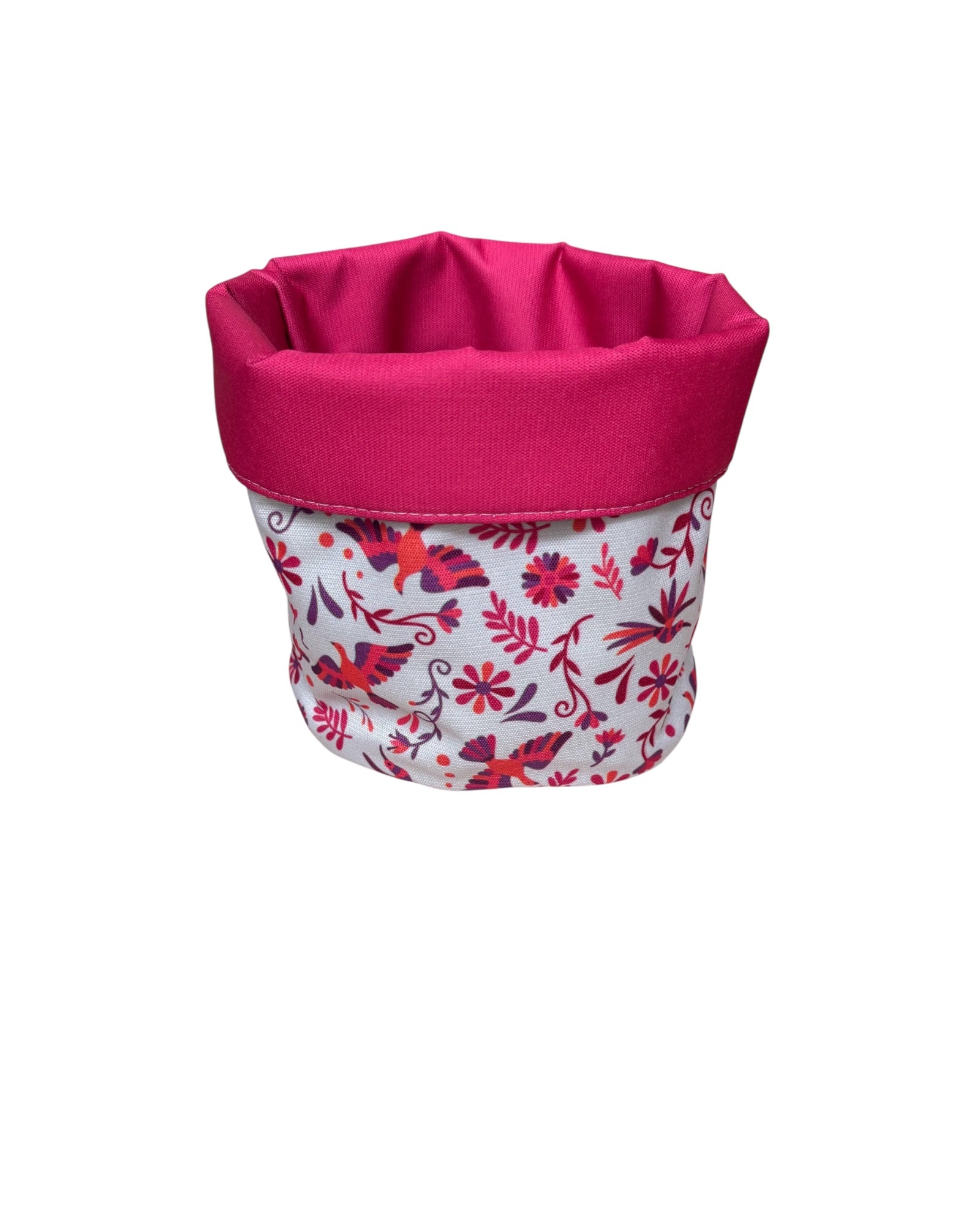 Canasta redonda mexicano rosa