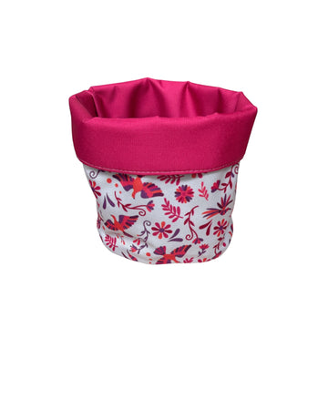 Canasta redonda mexicano rosa