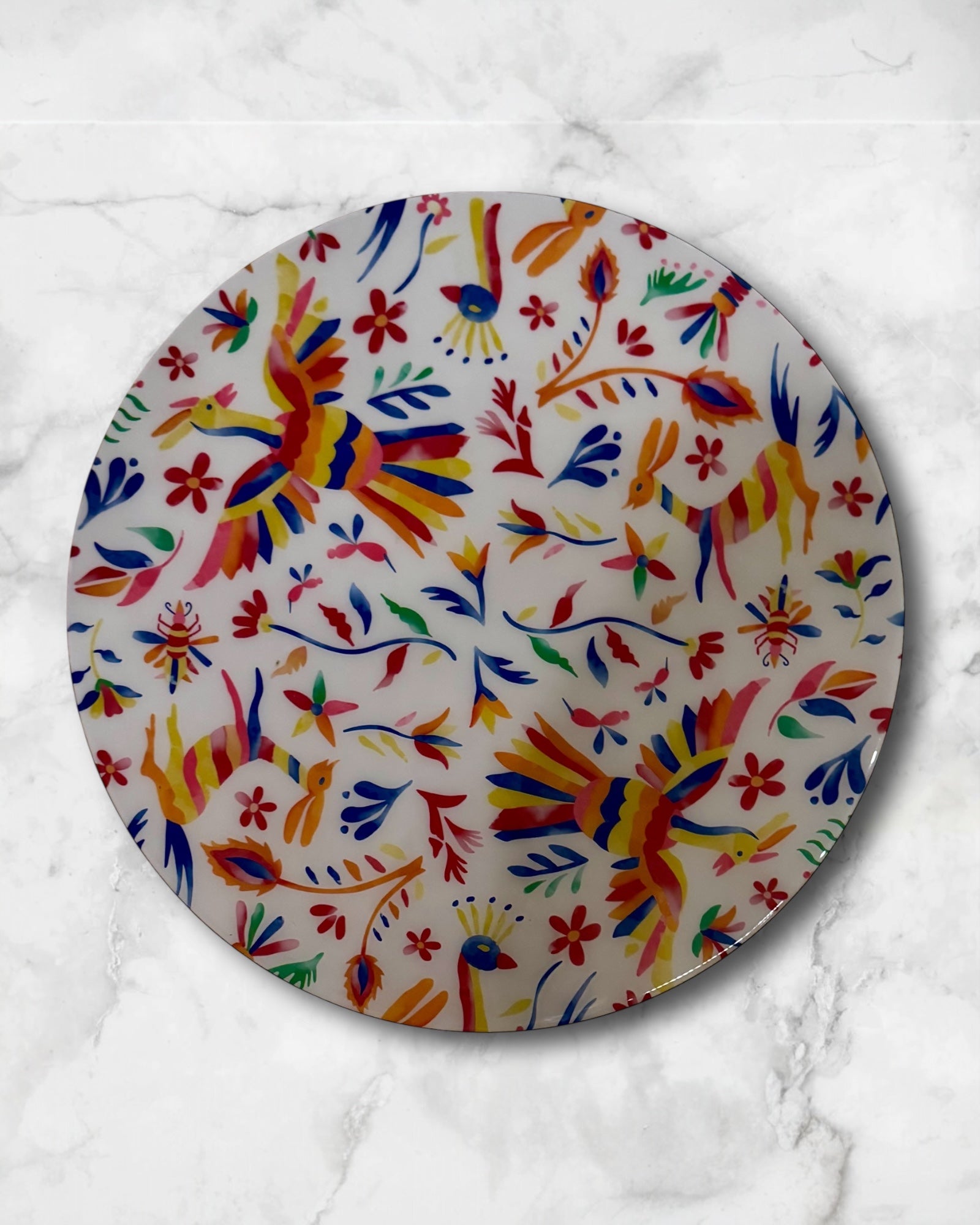 LS-PAJMEX Lazy Susan madera color pájaro mexicano