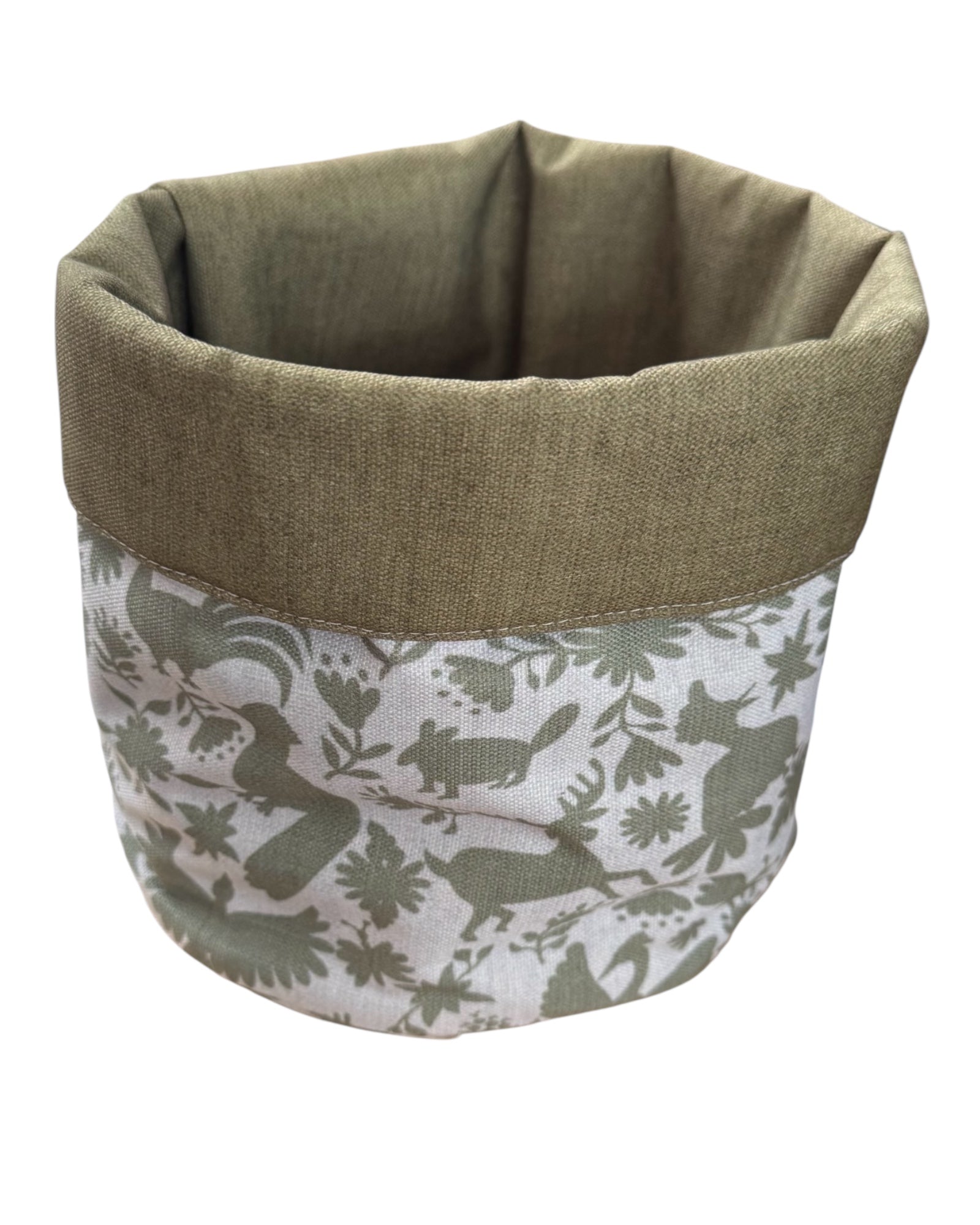 Canasta redonda mexicano olivo (reversible)
