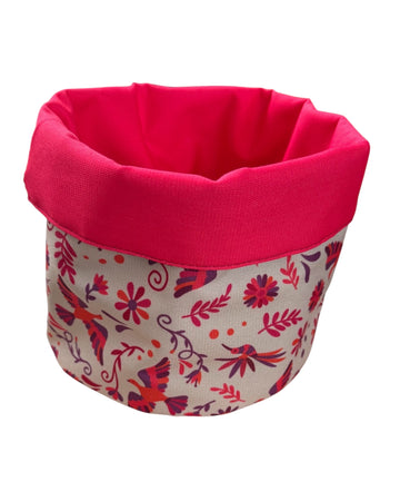 Canasta redonda mexicano rosa