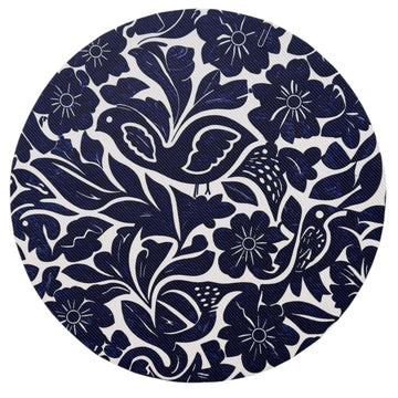 IRV-ATEAZUL TEJIDO DE VINIL REDONDO Atelier azul (SET DE 4)