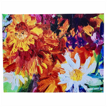 IRECV-FLO TEJIDO DE VINIL RECTANGULAR Flor impresionista
