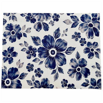 IRECV-FLOAZUL TEJIDO DE VINIL RECTANGULAR Floreado azul