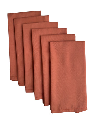 set de 6 servilletas  terracota 6S-TERRA