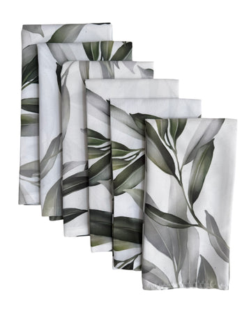 set de 6 servilletas mexicano terracota 6S-HOJAS