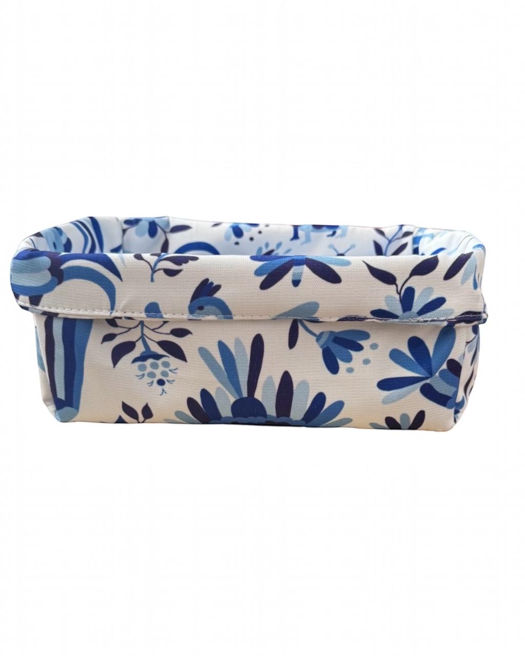 Canasta rectangular mexicano azul