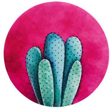 4IRV-CAC TEJIDO DE VINIL REDONDO set de 4 cactus (SET DE 4)