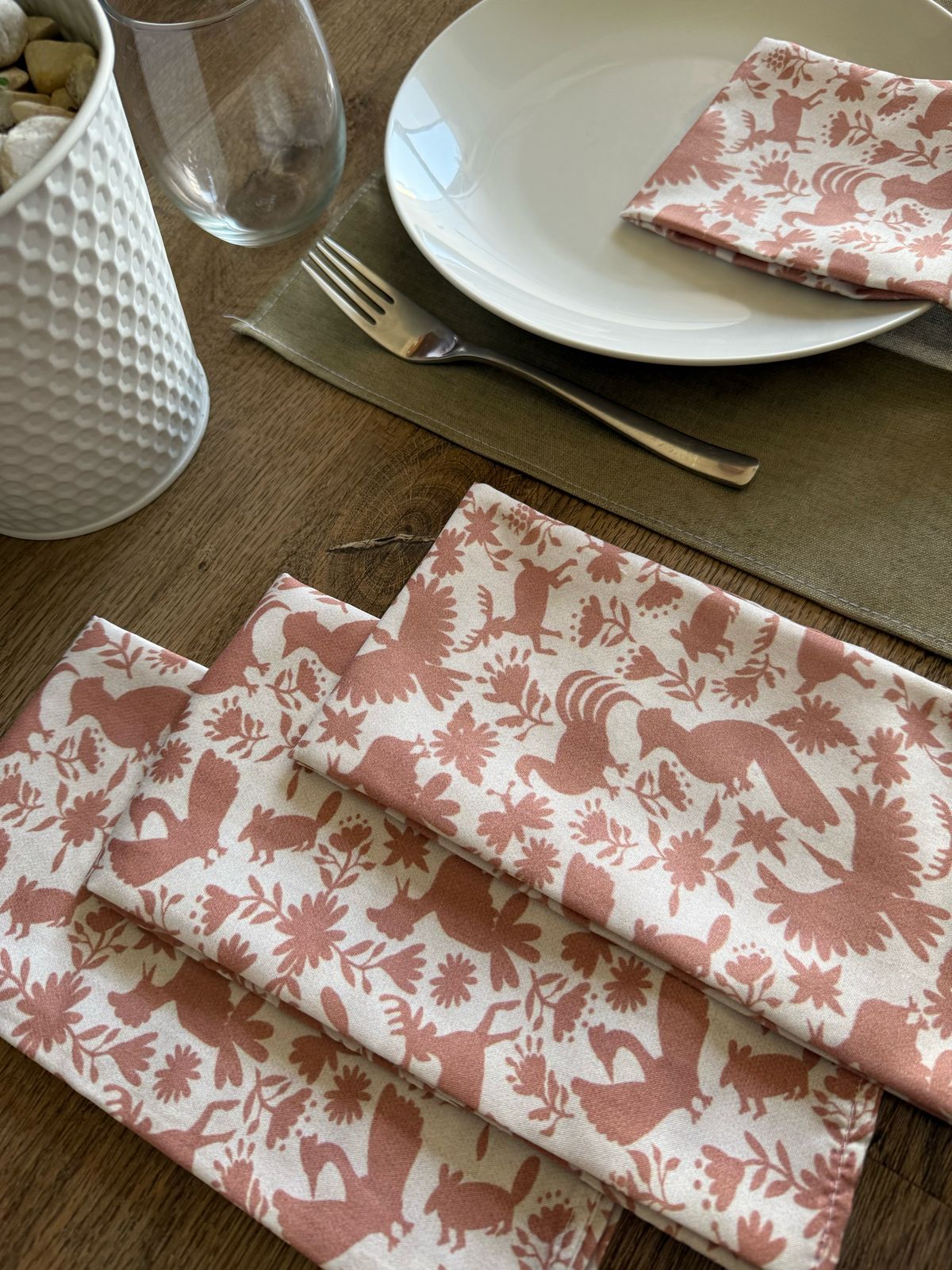 set de 6 servilletas mexicano terracota 6SN-MEXTERR