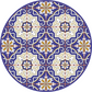 MR-MOSMEX: Mantel individual redondo PVC Mosaicos (set de 4)