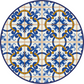 MR-MOSMEX: Mantel individual redondo PVC Mosaicos (set de 4)