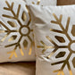 Cojin Navidad copos dorados