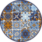 MR-MOSMEX: Mantel individual redondo PVC Mosaicos (set de 4)