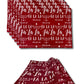 mantel individual rectangular tela falala rojo