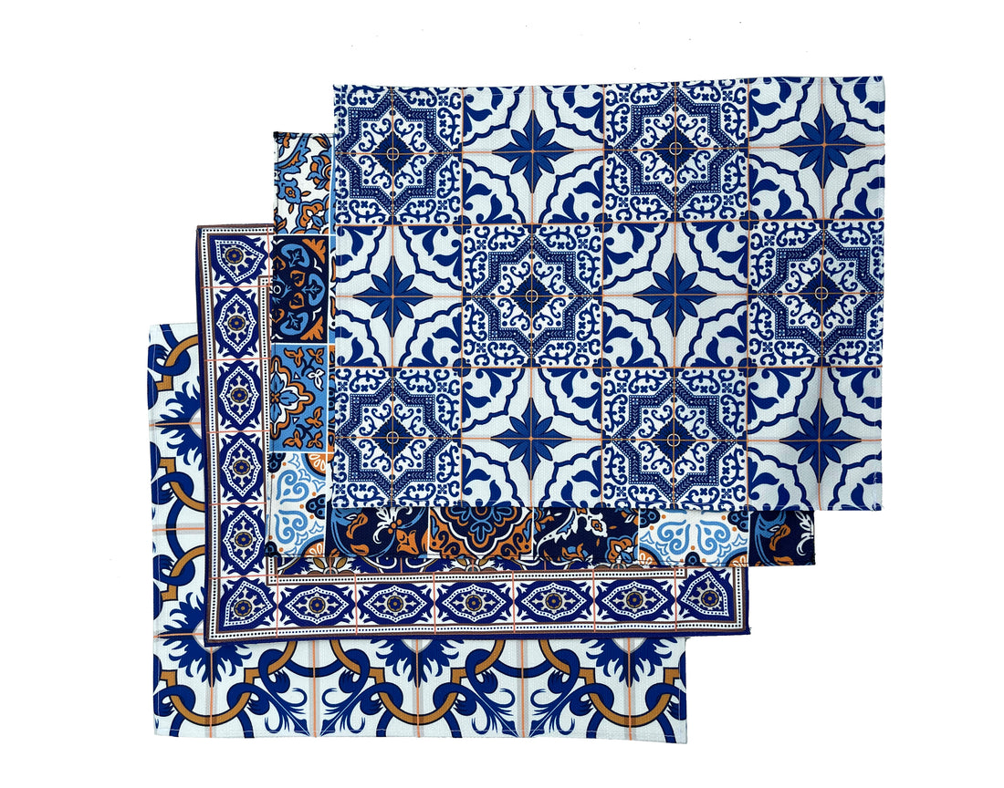 MRECT-MOSMEX: Mantel individual tela Mosaico mexicano (set de 4)