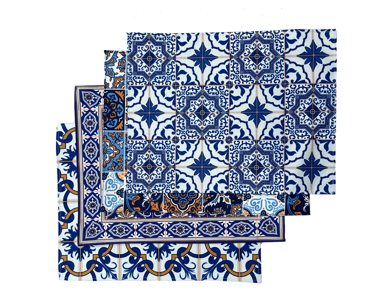 MRECT-MOSMEX: Mantel individual tela Mosaico mexicano (set de 4)