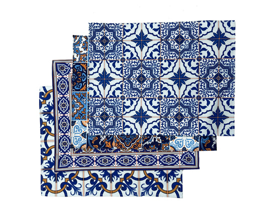 MRECT-MOSMEX: Mantel individual tela Mosaico mexicano (set de 4)