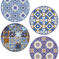MR-MOSMEX: Mantel individual redondo PVC Mosaicos (set de 4)