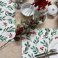 Mantel individual rectangular ramas (SET DE 4) navidad
