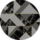 MR-GEONEGRO: Mantel individual redondo PVC Geométrico negro