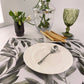 MREC-HOJAS: Mantel Individual rectangular PVC Hojas verdes