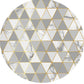 MR-GEOGRIS: Mantel individual redondo PVC Geométrico gris