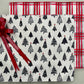 MANTEL Individual rectangular tela arboles negros (SET DE 6)