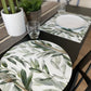 MR-HOJAS: Mantel individual redondo Hojas verdes